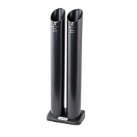 DISPENSADOR 2 TUBOS DE ÁGUA -- Cor : Preto , Marca : Trilha 