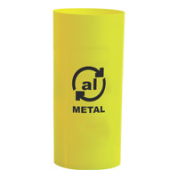 Cesto 23 lts com adesivo -- Cor : Amarelo , Marca : Bralimpia 