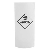 Cesto 23 lts com adesivo -- Cor : Branco , Marca : Bralimpia 