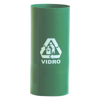 Cesto 23 lts com adesivo -- Cor : Verde , Marca : Bralimpia 