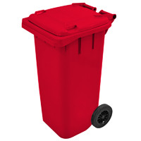 Conteiner 120 lts -- Cor : Vermelho , Marca : Bralimpia 