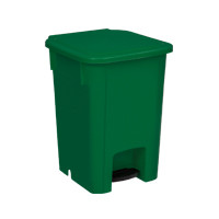 Lixeira com pedal 15 lts -- Cor : Verde , Marca : Bralimpia 