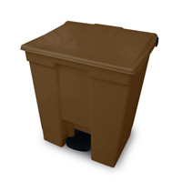 Lixeira de pedal 30 lts -- Cor : Marrom , Marca : Bralimpia 