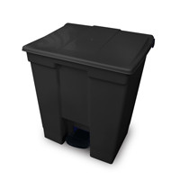 Lixeira de pedal 30 lts -- Cor : Preto , Marca : Bralimpia 
