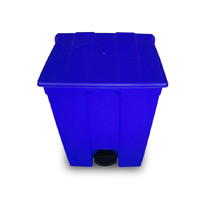 Lixeira com pedal 60 lts -- Cor : Azul , Marca : Bralimpia 