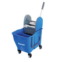 Balde doblô 30lts sem espremedor -- Cor : Azul , Marca : Bralimpia 