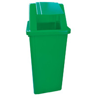 Cesto Quadrado 100lts com tampa -- adesivo : sem adesivo , Cor : Verde 