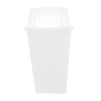 Cesto Quadrado 60lts com tampa -- adesivo : sem adesivo , Cor : Branco 