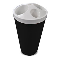 Dispensador de copos 4 tubos -- Cor : Preto , Marca : Bralimpia 