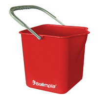 Balde 25lts com alça -- Cor : Vermelho , Marca : Bralimpia 